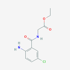 molecular formula C11H13ClN2O3 B8462921 Ethyl (2-amino-5-chlorobenzoyl)aminoacetate 