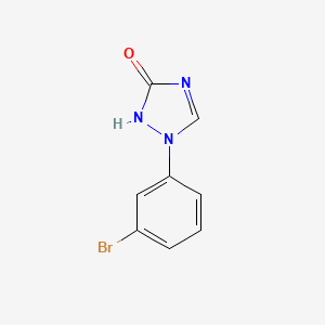 molecular formula C8H6BrN3O B8463000 1-(3-bromophenyl)-3-hydroxy-1,2,4-1H-triazole 