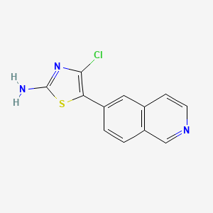 molecular formula C12H8ClN3S B8463009 4-chloro-5-(6-isoquinolinyl)-2-Thiazolamine CAS No. 944805-55-4