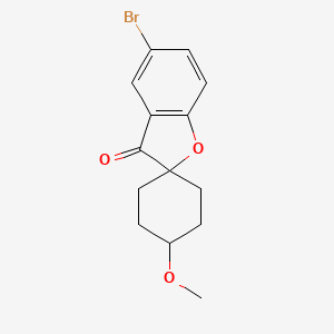 molecular formula C14H15BrO3 B8463016 5-Bromo-4'-methoxy-3H-spiro[benzofuran-2,1'-cyclohexan]-3-one 