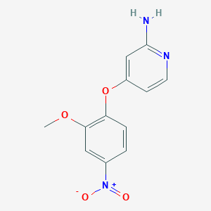 molecular formula C12H11N3O4 B8463060 4-(2-Methoxy-4-nitrophenoxy)pyridin-2-amine 