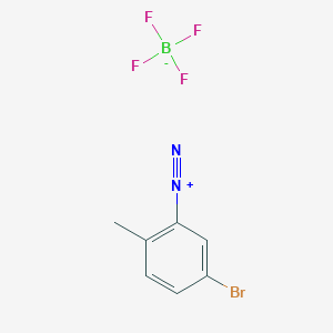 molecular formula C7H6BBrF4N2 B8463065 5-Bromo-2-methylbenzenediazonium tetrafluoroborate 