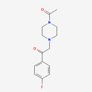 molecular formula C14H17FN2O2 B8463072 2-(4-Acetylpiperazin-1-yl)-1-(4-fluorophenyl)ethan-1-one 