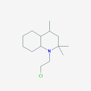 molecular formula C14H26ClN B8463082 1-(2-Chloroethyl)-2,2,4-trimethyldecahydroquinoline CAS No. 65825-45-8