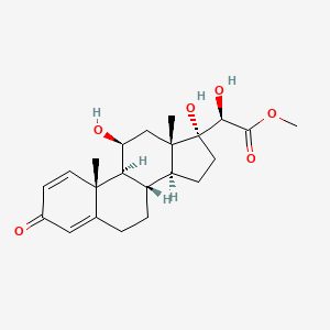molecular formula C22H30O6 B8463096 Methyl (11beta,20R)-11,17,20-trihydroxy-3-oxopregna-1,4-dien-21-oate CAS No. 97232-42-3