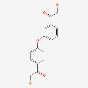 molecular formula C16H12Br2O3 B8463124 2-Bromo-1-(3-(4-(2-bromoacetyl)phenoxy)phenyl)ethanone 