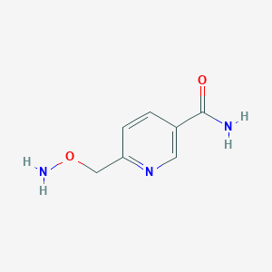 molecular formula C7H9N3O2 B8463139 6-[(Aminooxy)methyl]nicotinamide 