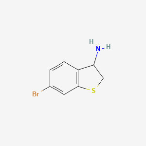 molecular formula C8H8BrNS B8463208 6-Bromo-2,3-dihydro-1-benzothiophen-3-amine 