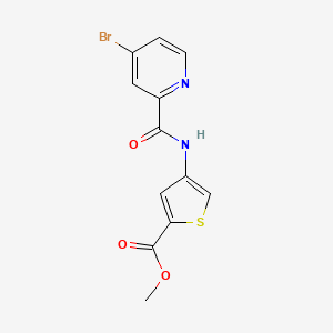 molecular formula C12H9BrN2O3S B8463278 Methyl 4-(4-bromopicolinamido)thiophene-2-carboxylate 