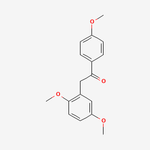 molecular formula C17H18O4 B8463282 2-(2,5-Dimethoxyphenyl)-1-(4-methoxyphenyl)ethanone 