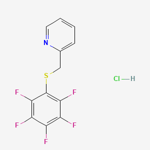 molecular formula C12H7ClF5NS B8463299 2-(((Pentafluorophenyl)thio)methyl)pyridine, hydrochloride CAS No. 81851-10-7