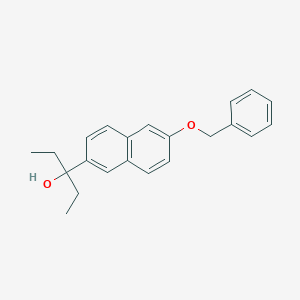 molecular formula C22H24O2 B8463308 3-(6-Benzyloxynaphthalen-2-yl)pentan-3-ol 
