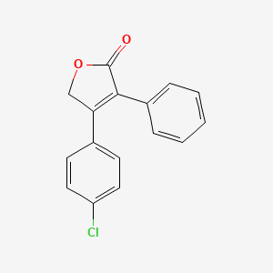 molecular formula C16H11ClO2 B8463343 4-(4-chlorophenyl)-3-phenyl-2(5H)-furanone 