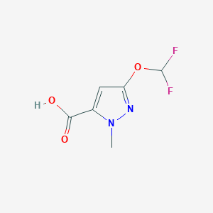 molecular formula C6H6F2N2O3 B8463425 3-(difluoromethoxy)-1-methyl-1H-pyrazole-5-carboxylic acid 