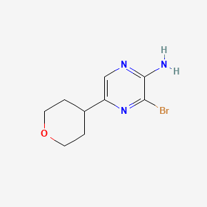 3-bromo-5-(tetrahydro-2H-pyran-4-yl)pyrazin-2-amine