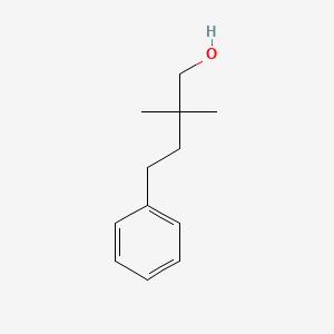 molecular formula C12H18O B8463489 2,2-Dimethyl-4-phenylbutan-1-ol 