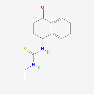 molecular formula C13H16N2OS B8463500 1-Ethyl-3-(1,2,3,4-tetrahydro-4-oxo-1-naphthyl)-2-thiourea CAS No. 61895-12-3