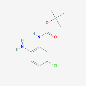 molecular formula C12H17ClN2O2 B8463533 (2-Amino-5-chloro-4-methyl-phenyl)-carbamic acid tert-butyl ester 