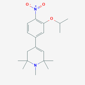 molecular formula C19H28N2O3 B8463653 1,2,2,6,6-Pentamethyl-4-[4-nitro-3-(propan-2-yloxy)phenyl]-1,2,3,6-tetrahydropyridine 
