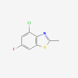 molecular formula C8H5ClFNS B8463672 4-Chloro-6-fluoro-2-methyl-1,3-benzothiazole 