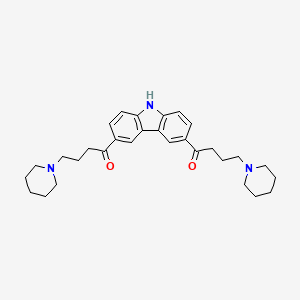 molecular formula C30H39N3O2 B8463696 1,1'-(9H-Carbazole-3,6-diyl)bis[4-(piperidin-1-yl)butan-1-one] CAS No. 56414-53-0