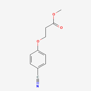 molecular formula C11H11NO3 B8463719 3-(4-Cyanophenoxy)propanoic acid, methyl ester 