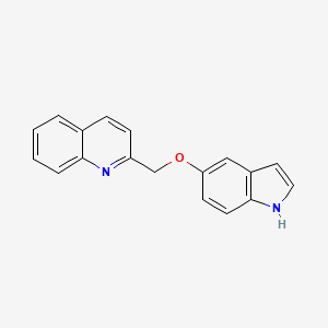molecular formula C18H14N2O B8463728 5-(2-Quinolylmethoxy)indole 