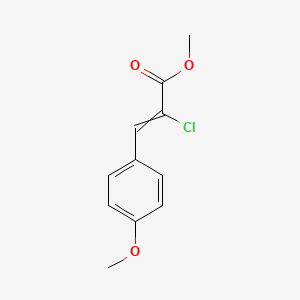 molecular formula C11H11ClO3 B8463809 Methyl 2-chloro-3-(4-methoxyphenyl)prop-2-enoate CAS No. 71481-00-0