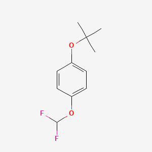 molecular formula C11H14F2O2 B8463823 1-tert-Butoxy-4-(difluoromethoxy)benzene CAS No. 87789-46-6