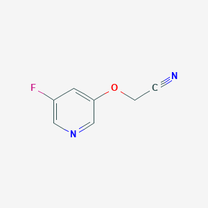 molecular formula C7H5FN2O B8463828 2-((5-Fluoropyridin-3-yl)oxy)acetonitrile 