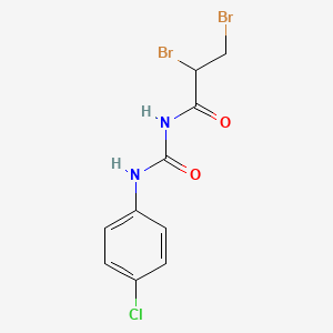 molecular formula C10H9Br2ClN2O2 B8463831 2,3-Dibromo-N-[(4-chlorophenyl)carbamoyl]propanamide CAS No. 57647-70-8