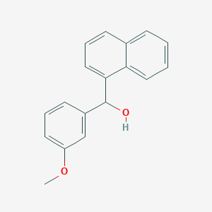 molecular formula C18H16O2 B8463840 alpha-(1-Naphthyl)-3-methoxybenzenemethanol 