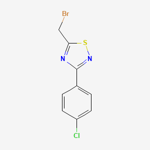 molecular formula C9H6BrClN2S B8463849 5-Bromomethyl-3-(4-chlorophenyl)-[1,2,4]thiadiazole 