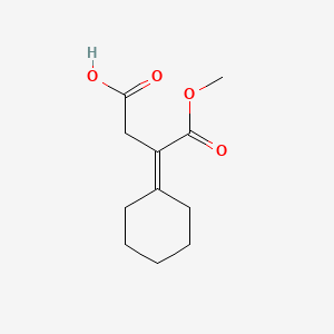 molecular formula C11H16O4 B8463875 2-Cyclohexylidenesuccinic acid 1-methyl ester 