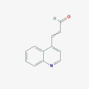 molecular formula C12H9NO B8463882 3-(Quinolin-4-yl)prop-2-enal CAS No. 172678-61-4