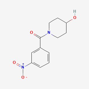 molecular formula C12H14N2O4 B8463887 (4-Hydroxypiperidin-1-yl)(3-nitrophenyl)methanone 