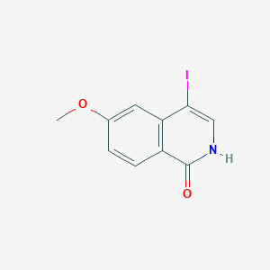 molecular formula C10H8INO2 B8463894 4-Iodo-6-methoxyisoquinolin-1-ol 