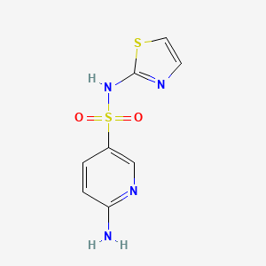 molecular formula C8H8N4O2S2 B8463897 6-amino-N-(thiazol-2-yl)pyridine-3-sulfonamide 