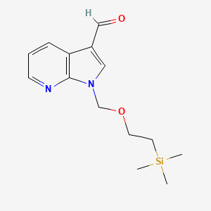 molecular formula C14H20N2O2Si B8463903 1-((2-(Trimethylsilyl)ethoxy)methyl)-1H-pyrrolo[2,3-b]pyridine-3-carbaldehyde CAS No. 1496550-58-3