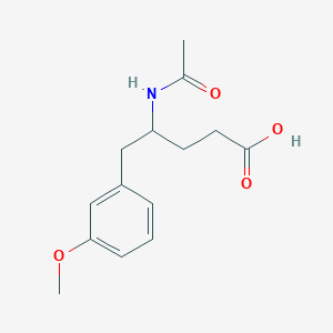 molecular formula C14H19NO4 B8463908 4-Acetylamino-5-(3-methoxyphenyl)valeric acid 