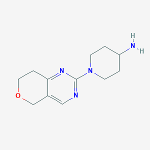 molecular formula C12H18N4O B8463918 1-(7,8-dihydro-5H-pyrano[4,3-d]pyrimidin-2-yl)piperidin-4-amine 