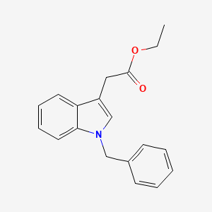 molecular formula C19H19NO2 B8463920 1h-Indole-3-acetic acid,1-(phenylmethyl)-,ethyl ester 