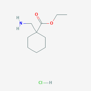 molecular formula C10H20ClNO2 B8463931 Ethyl 1-(aminomethyl)cyclohexanecarboxylate hydrochloride 