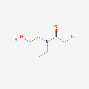 molecular formula C6H12BrNO2 B8463946 2-bromo-N-ethyl-N-(2-hydroxy-ethyl)-acetamide 
