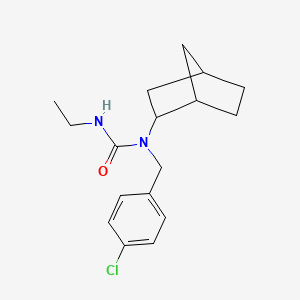 molecular formula C17H23ClN2O B8463962 N-Bicyclo[2.2.1]heptan-2-yl-N-[(4-chlorophenyl)methyl]-N'-ethylurea CAS No. 89472-69-5