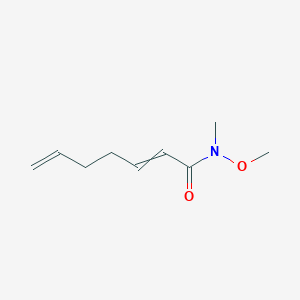 molecular formula C9H15NO2 B8464042 N-Methoxy-N-methylhepta-2,6-dienamide CAS No. 853645-31-5