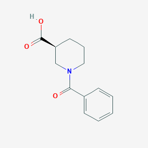 molecular formula C13H15NO3 B8464052 (S)-1-benzoyl-3-piperidinecarboxylic acid 