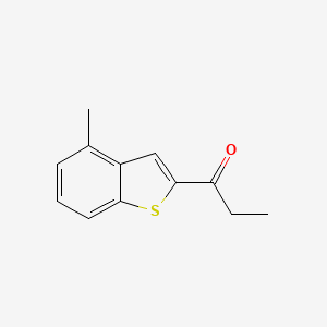 molecular formula C12H12OS B8464074 1-(4-Methylbenzo[b]thiophen-2-yl)propan-1-one 