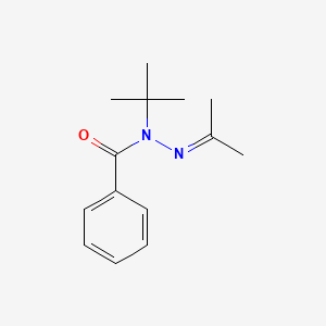molecular formula C14H20N2O B8464077 N-tert-butyl-N-(isopropylideneamino)-benzamide 