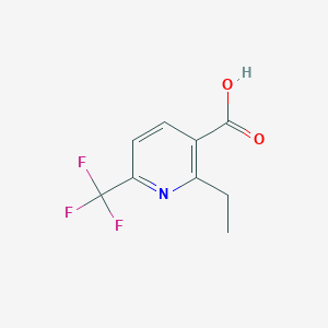 molecular formula C9H8F3NO2 B8464105 2-Ethyl-6-trifluoromethylnicotinic acid 